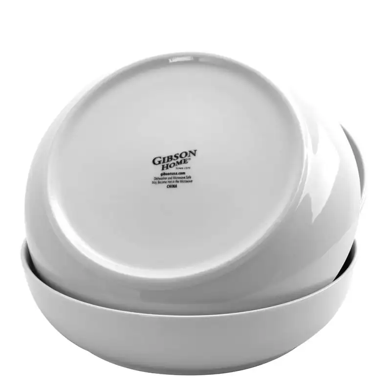 

Piece Set of Extra Wide 8.5" Dinner and Serving Bowls in White