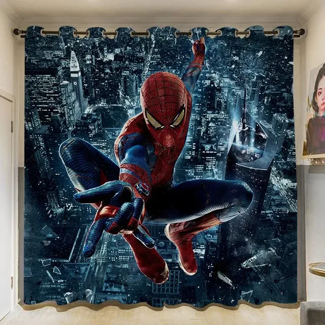 Шторы из мультфильма Человек-паук Disney занавески для гостиной затемняющие