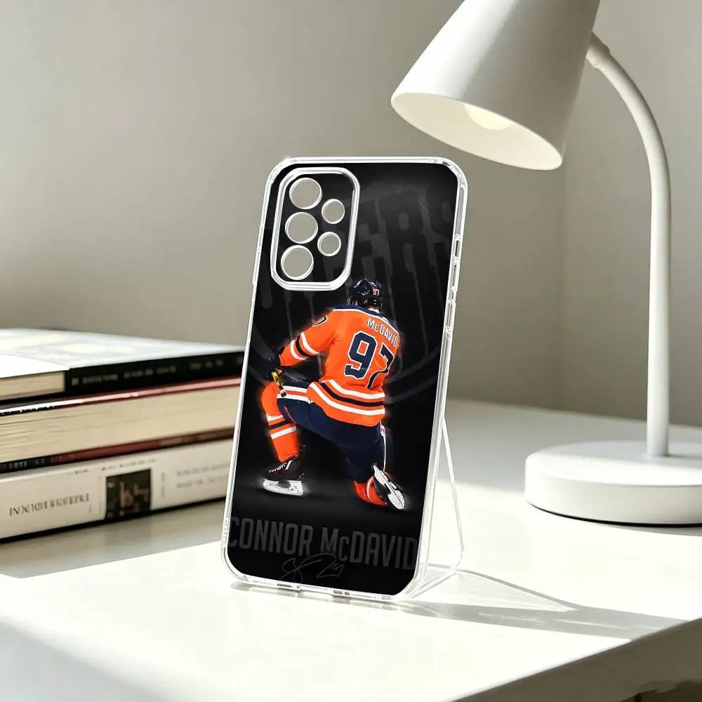 Чехол для телефона Hockey C-Connor McDavid, прозрачный, силиконовый, мягкий, для Samsung S25, S24, S21, S22, S23, S30, Ultra, S20, Plus, Fe (art.: 3920db55565ac) - 3920db55565ac