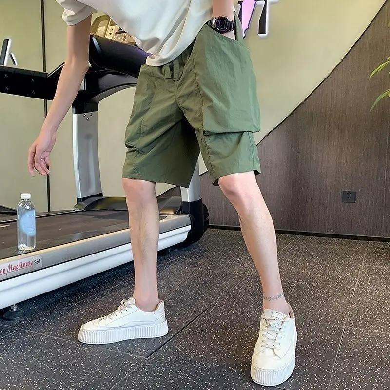 

Workwear Shorts Men's Summer Casual Pants 2023 New Trendy Brand Five Piece Pants Army Green Large Pockets