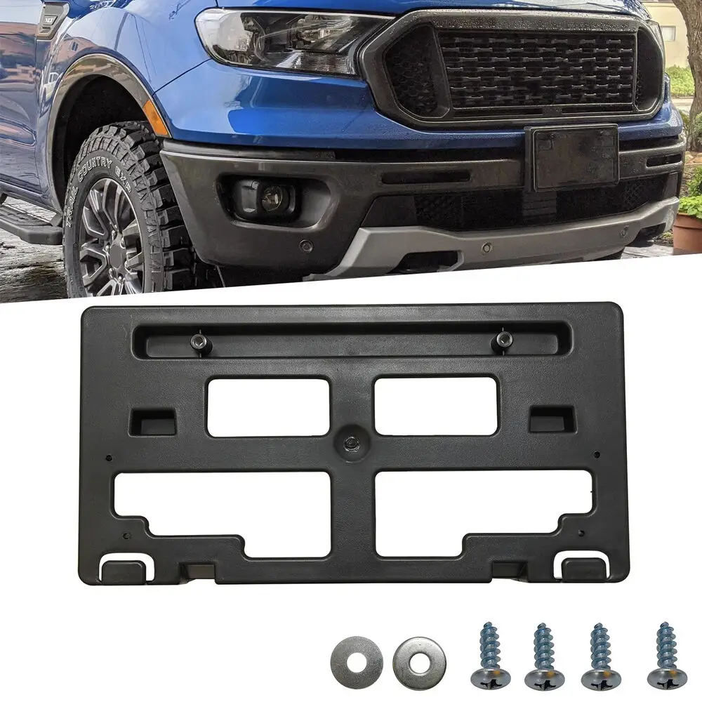 

For Ford Ranger 2019-2022 Front License Tag Plate Bracket Holder Frame