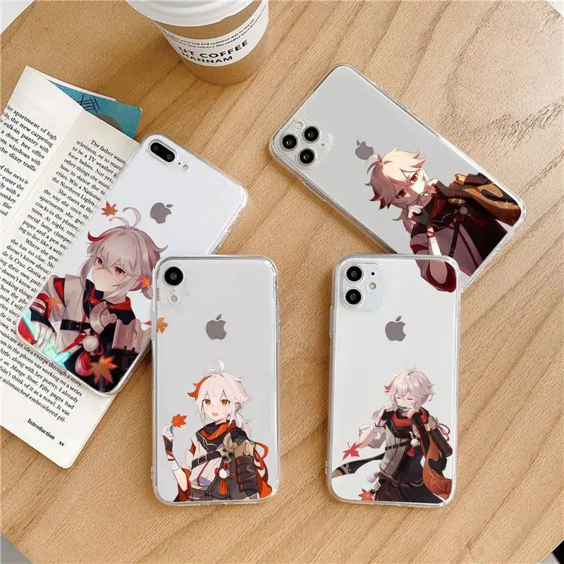 

Genshin Impact Kaedehara Kazuha Phone Case Transparent soft For iphone 12 11 13 7 8 6 s plus x xs xr pro max mini