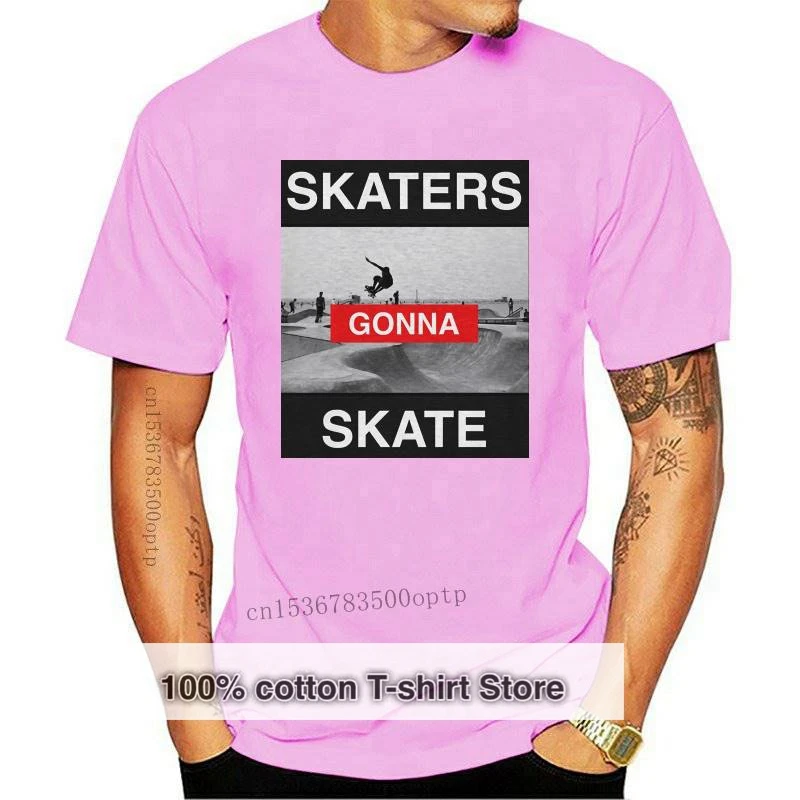 

New Batch1 Skaters Gonna Skate MenS 90S Photo Print Skateboarding Slogan T-Shirt Cool Casual Tee Shirt