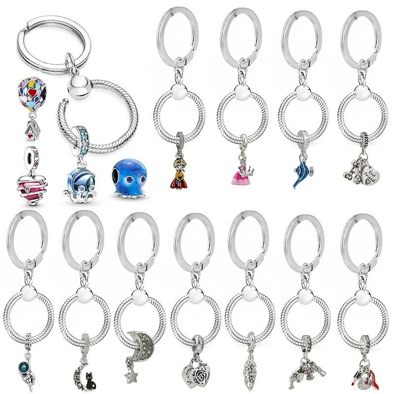 

2022 Silver Plated Snake Bone Chain Pendant DIY Bag Pendant Car Keychain Cartoon Pendant Key Ring Classmate Friends Party Gift