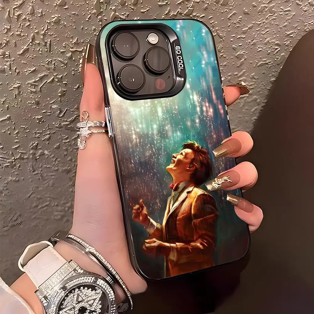 Фото Чехол D-Doctor W-Who для iPhone 17 Air 16 15 14 Plus 13 12 11 Pro XS Max, серебристо-черный бампер-чехол №5