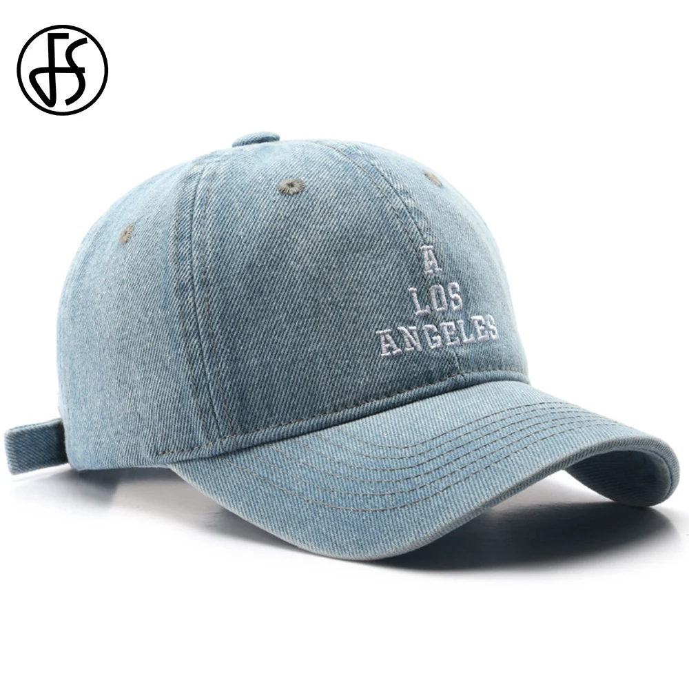 

FS 2023 синяя и фиолетовая брендовая джинсовая бейсбольная кепка с эффектом потертости, модные кепки для лица для мужчин, летняя женская шляпа,...