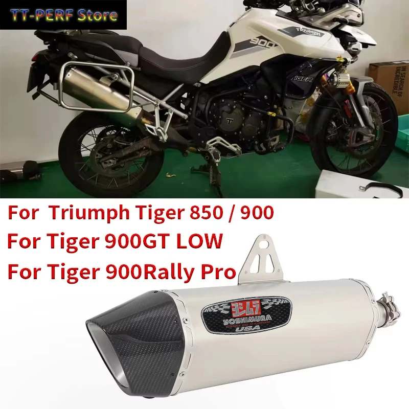 

Выхлопная труба для мотоцикла Triumph Tiger 850 900 900GT Low 900Rally Pro 2020 2021, модифицированный глушитель для мотокросса