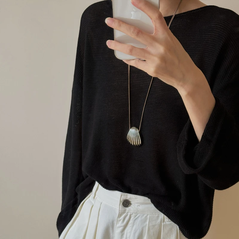 [New] Pendant Necklace Women 2024 New Long Sweater Chain Light Luxury High-Grade Sense Accessories