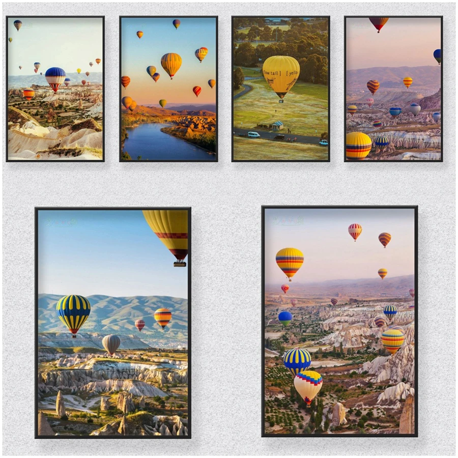 

Turkey Outdoor Colorful Hot Air Balloon Scenery DIY Diamond Painting Full Round/Square Drills Jewelry Mosaic Art Home Wall Decor