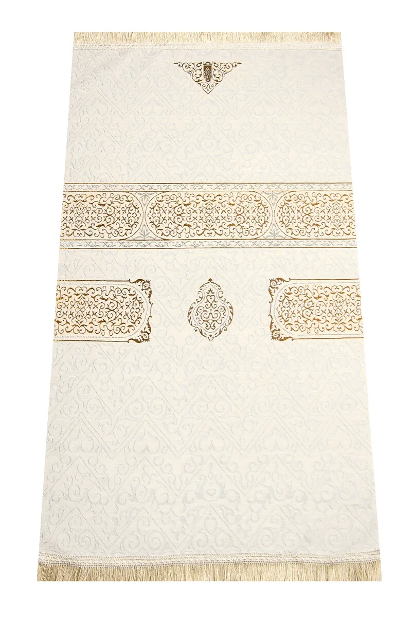 IQRAH Ultra Luxury Kaaba Cover Cream Prayer Mat 10