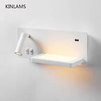 Wall Lamp Bedside Reading Light With Switch USB Mobile Phone Charging Storage Desk Perfume Table Hotel Room Bedroom Wall Light