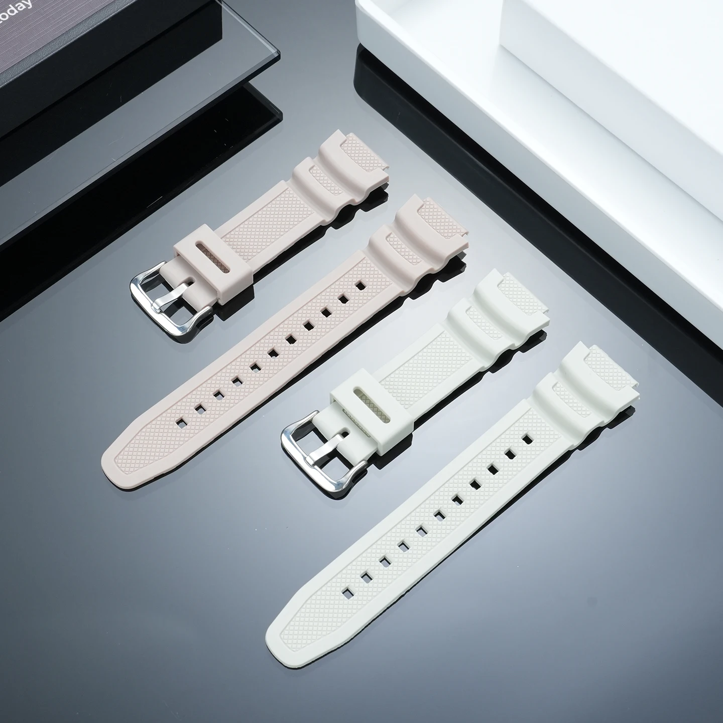 Фото Ремешок для часов Casio 18 мм W-218H/219H SGW300/400 A158/168 F-108WH WH-215/W-215, модифицированный, спортивный, водонепроницаемый, сменный №2