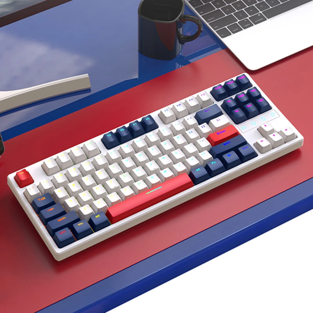 

Механическая Bluetooth-клавиатура, 87 клавиш, подсветка, RGB, USB-зарядка