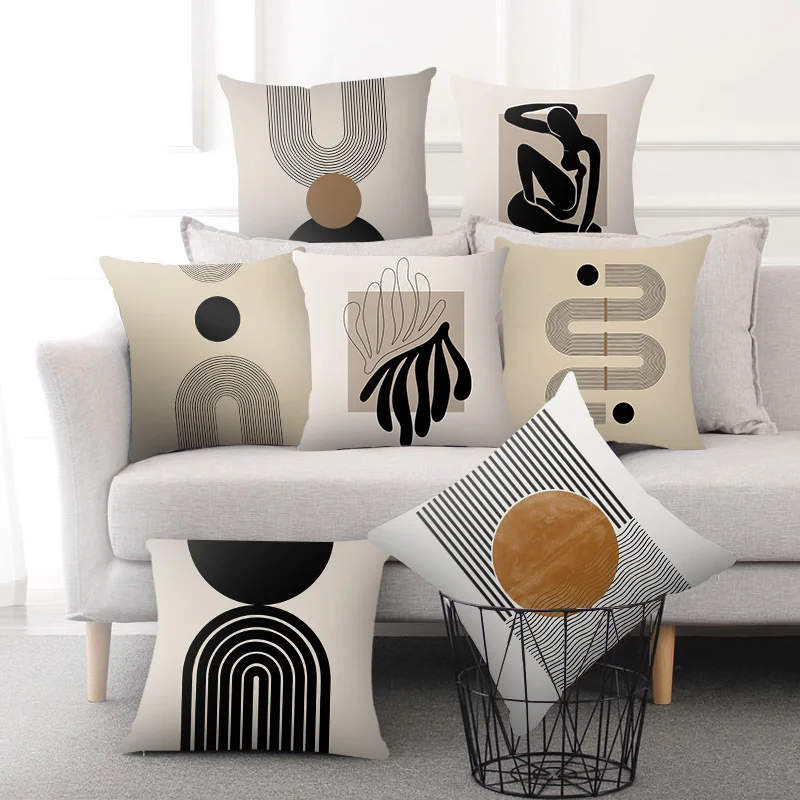 

45*45Cm Abstract Pattern Creative Cushion Cover Home Decor Pillow Cover For Sofa Decoration Polyester Pillowcase