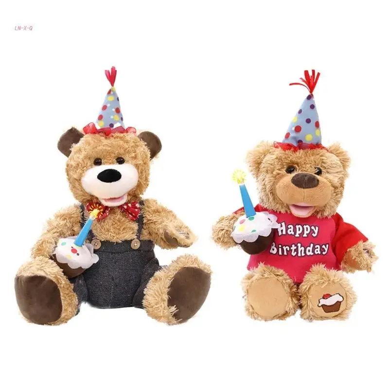 

Musical Stuffed Bear Singing Plush Toy Birthday Mothers Day Gift for Girlfriend