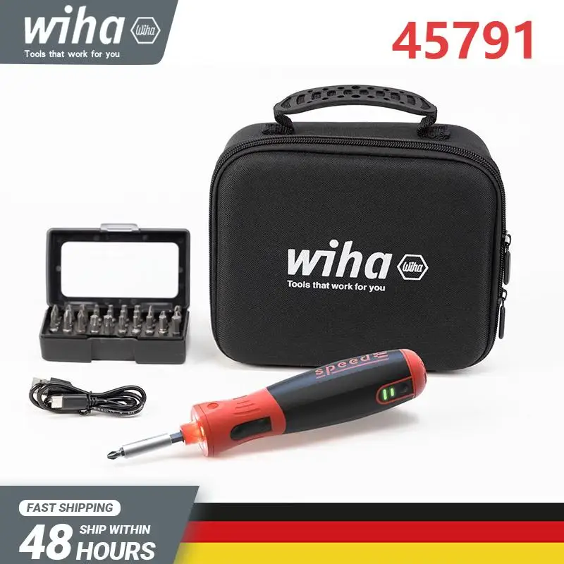 Фото Электрическая отвертка Wiha 45791, SpeedE PocketDrive, 31 шт., 1,0 Нм + 5,0 Нм. Разъем для зарядки типа C. №1