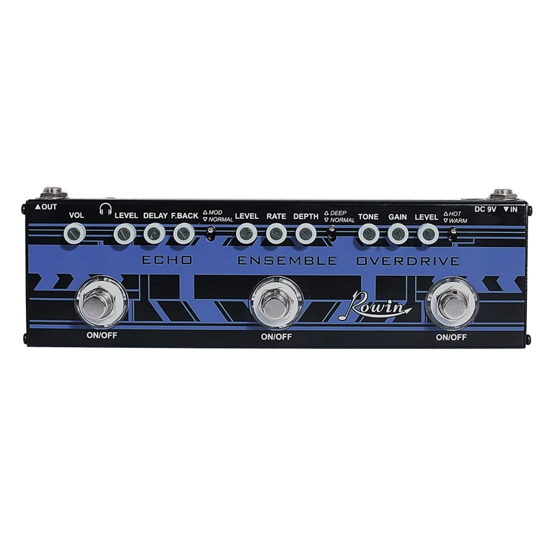 

DAP-2 Guitar Multi Effects Pedal 3In1 Echo + Ensemble + Overdrive True Bypass Function