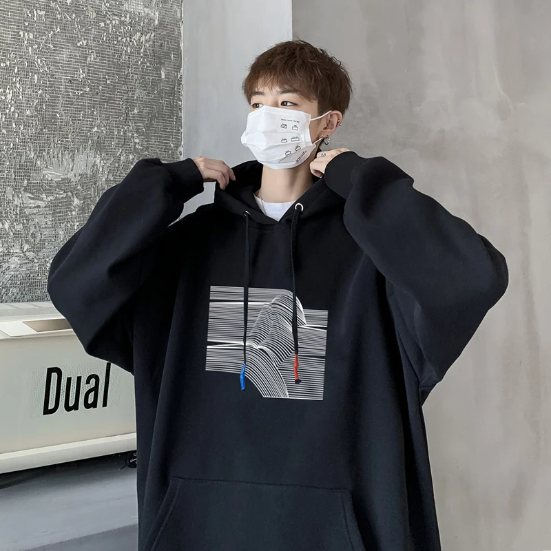 

Men Sweartshirt Winter Unisex Print Cartoon Streetwear Hoodies Harajuku Male Hip Hop Hoody Pullover Sweartshirt