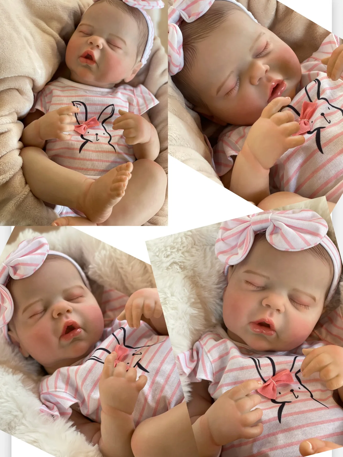 Кукла реборн виниловая мягкая на ощупь 18 дюймов ручная работа детский подарок