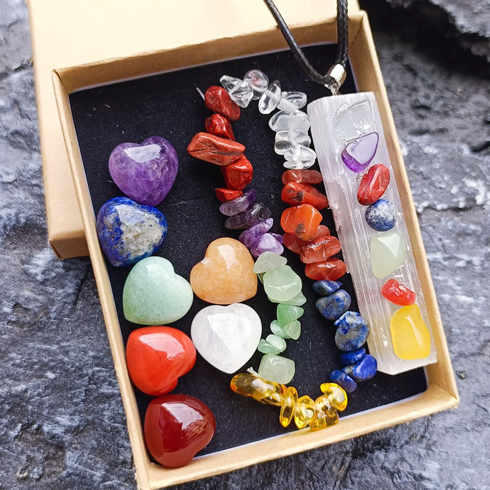 

Natural Stone 7 Chakra Bracelets Set Reiki Healing Crystal Stone Set Yoga Meditation Decoration Gifts for Women Balance Bracelet