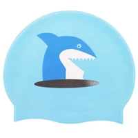 adult children swim cap silicone cute pattern high elastic professional large swimming hat waterproof parent child swimming cap