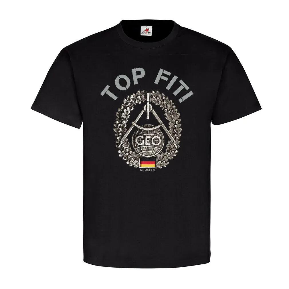 

Top Fit Topography Force Military Geographical Service GEO Badge T Shirt 100% Cotton Short Sleeve O-Neck T-shirt Casual Mens Top