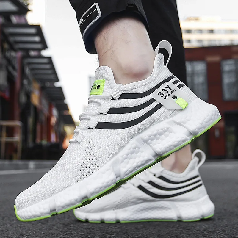 

Men Casual Shoes Breathable Walking Mesh Lace-up Flats Sneakers Walking Jogging Fitness Shoes New Men's Casual Shoes