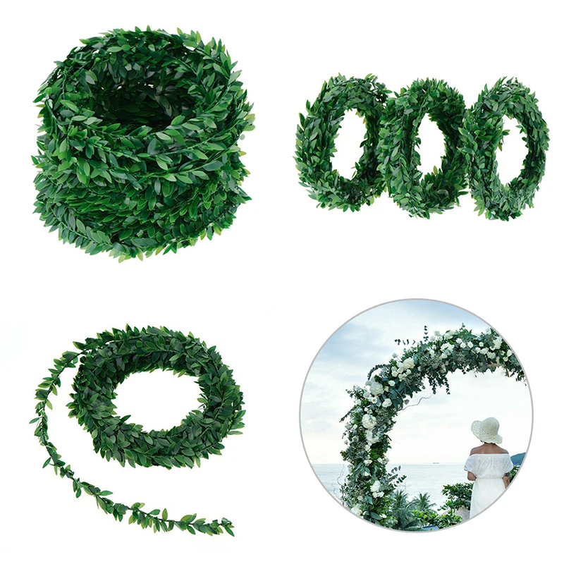 

7.5m Artificial Garland Foliage Green Leaves Simulated Vine Wedding Xmas Decor