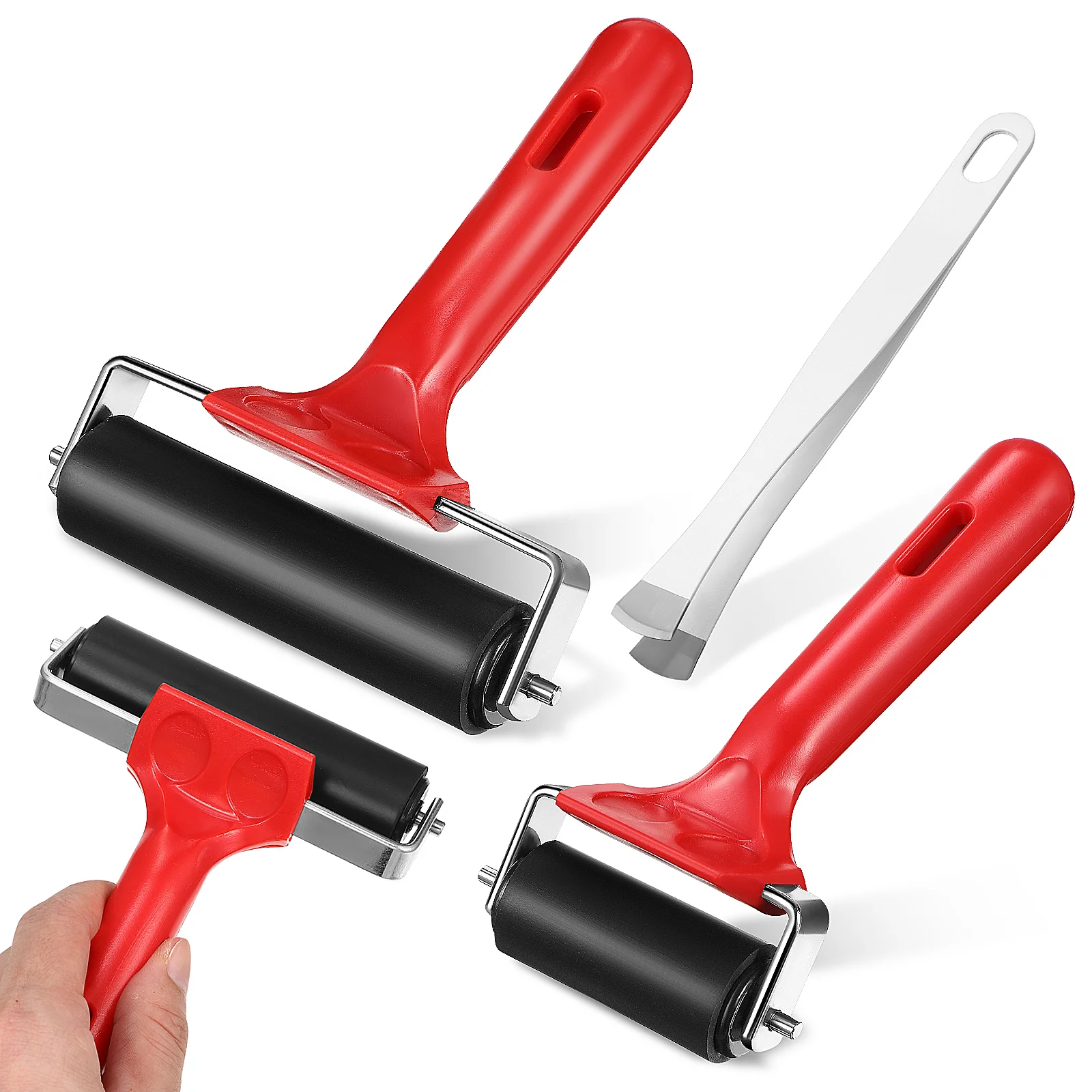 

Rubber Roller Brush Rollers Tools Mat Tweezers Ink Stamping Brayer Crafts