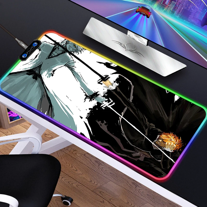 Коврик настольный с отбеливателем и светодиодной подсветкой Аниме для мыши
