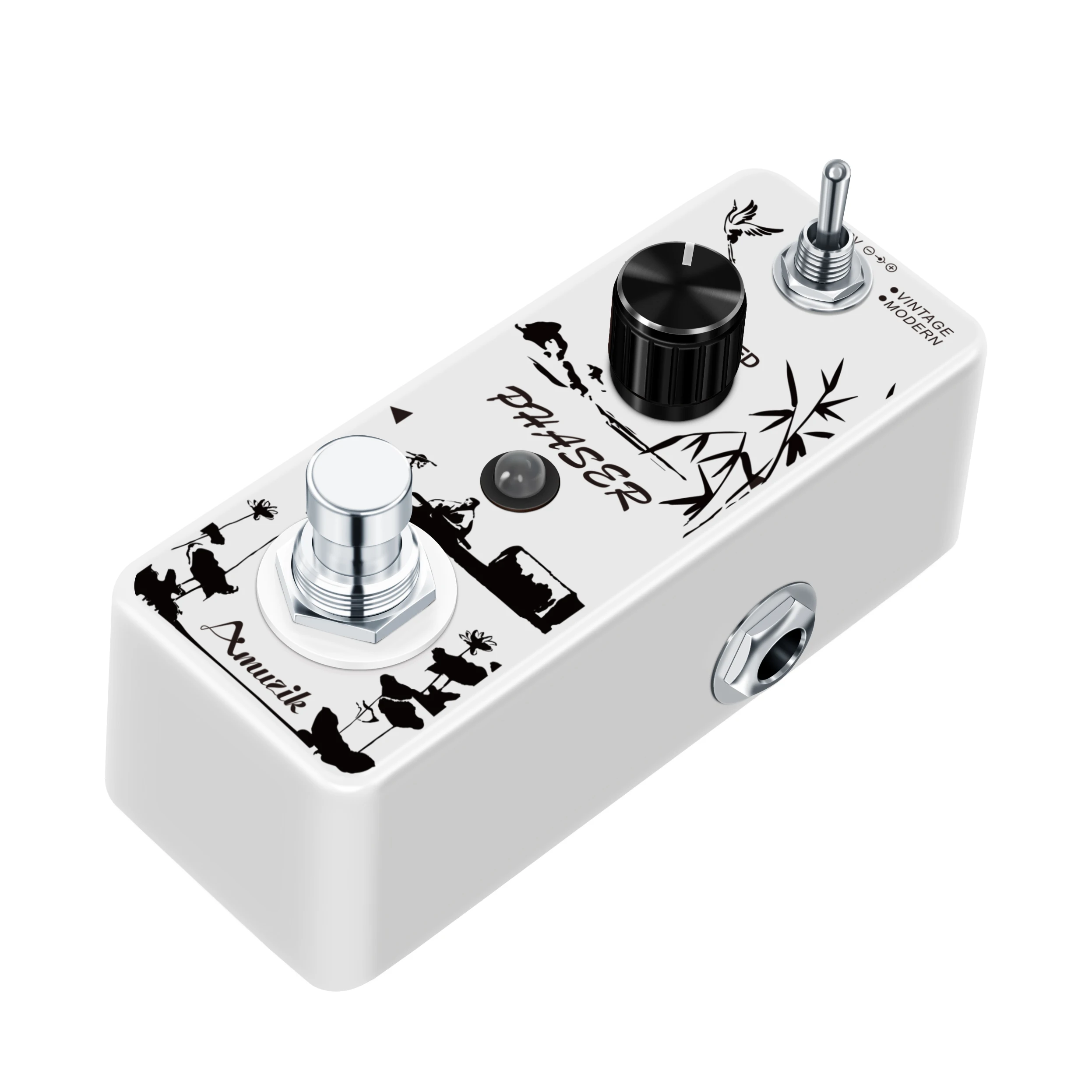 Amuzik  LEF-313 Phaser Pedal Analog Phase Effect Pedal For Electric Guitar Vintage & Modern Modes With Mini Size True Bypass