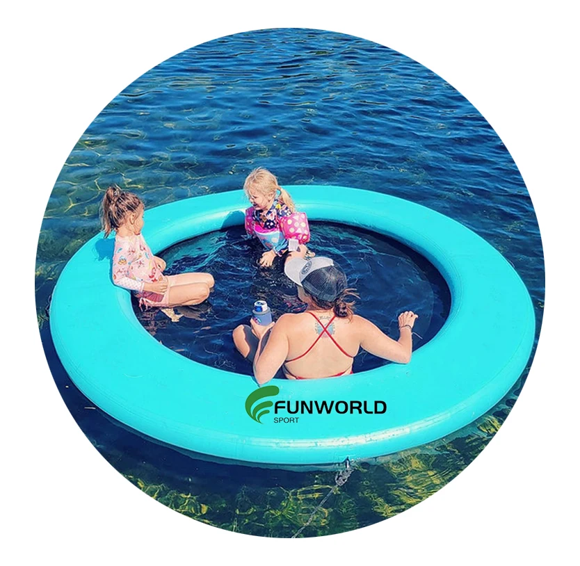 

IFUNWOD Comfort Durable PVC SUNCHILL Aqua Marine Air Sun Pad Water Hammock Floats Inflatable Pool Float with NET