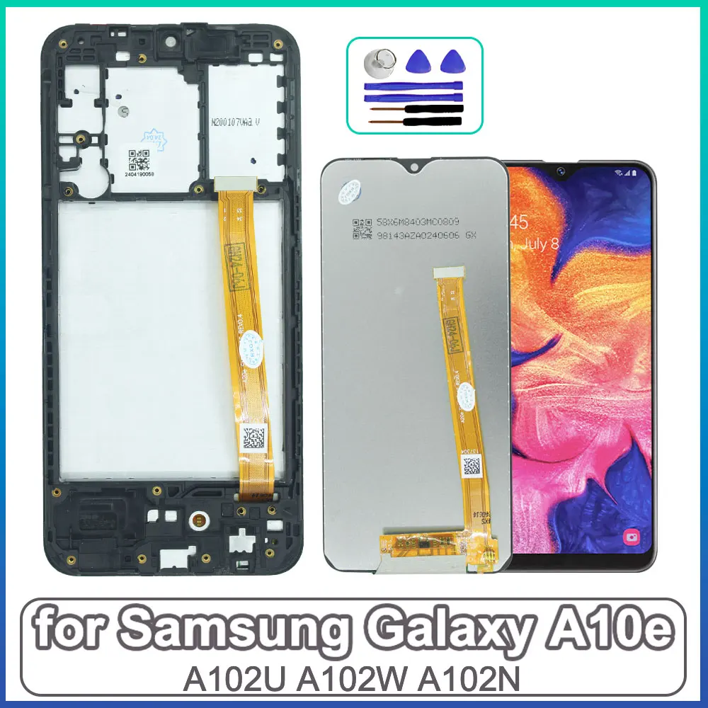Фото 100% протестированный ЖК-дисплей для Samsung Galaxy A10e, сенсорный экран в сборе для Samsung A10e A102U A102F с рамкой №1