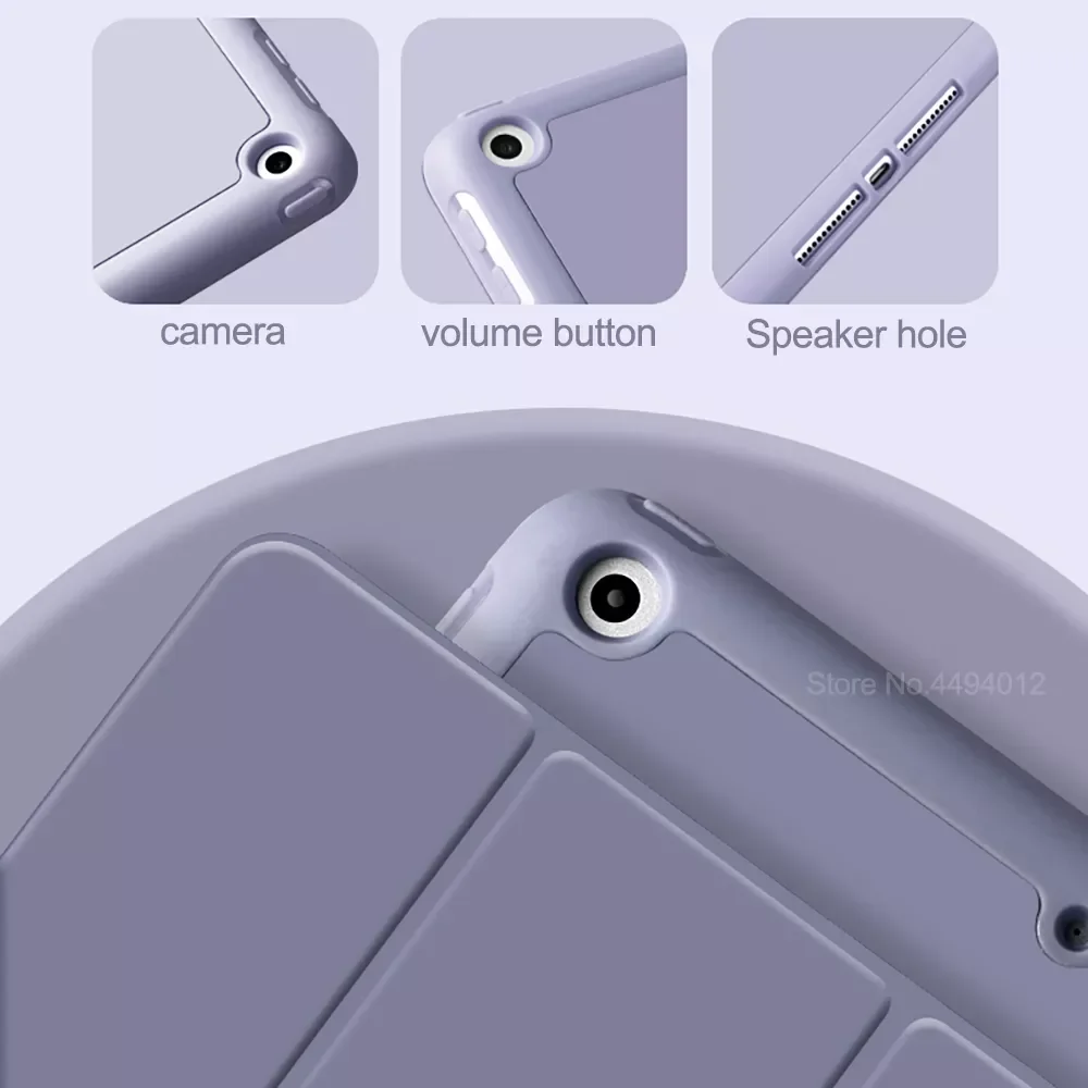 

3 10.5 case Funda For ipad 9.7 2018 Cover Pencil Holder Slim TPU Silicone soft Shell Smart Sleep Wake up 2019 For iPad Air