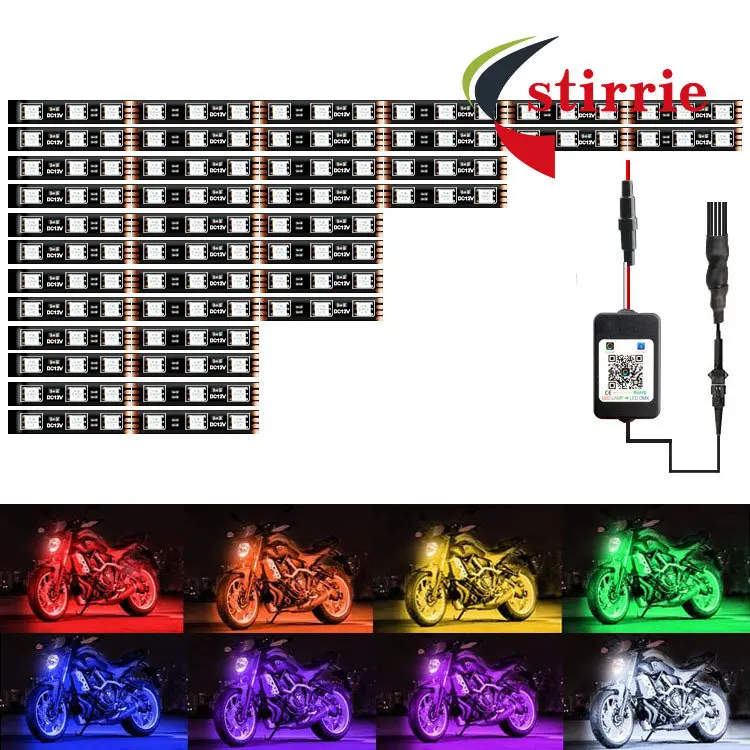 

The new APP Bluetooth atmosphere light LED automobile and motorcycle RGB atmosphere light motorcycle modified colorful