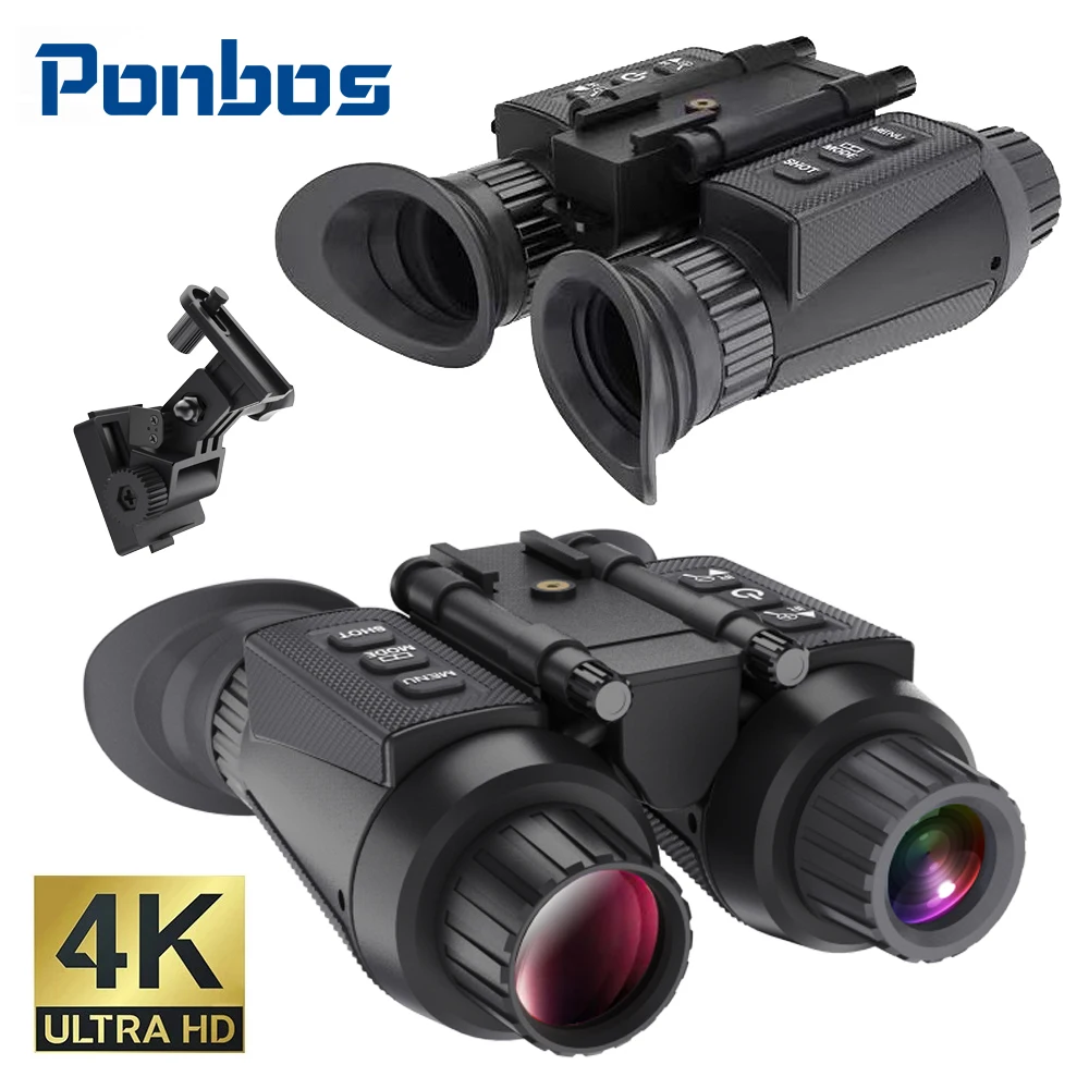 

NV8300 Professional 4K UHD 36MP 3D Binoculars Telescope 8X Digital Zoom 300M 7 levels Infrared Night Vision Camera for Hunting