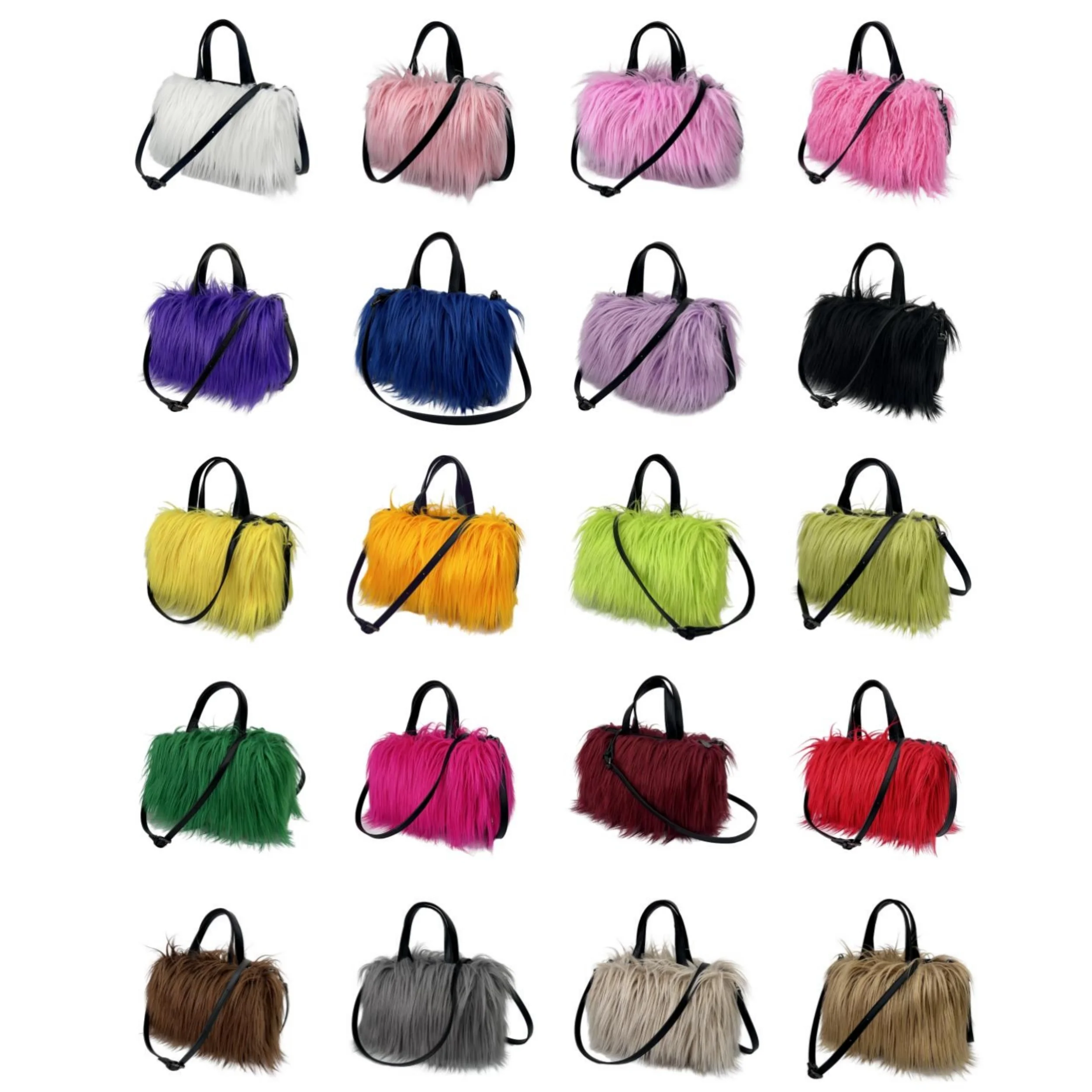 Дизайнерская пушистая плюшевая сумка на плечо теплые сумки из искусственного