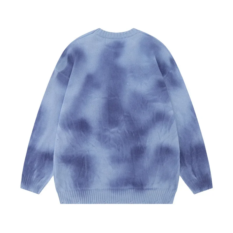 Модный вязаный свитер 2024 осенний новый стиль Харадзюку мультяшный граффити