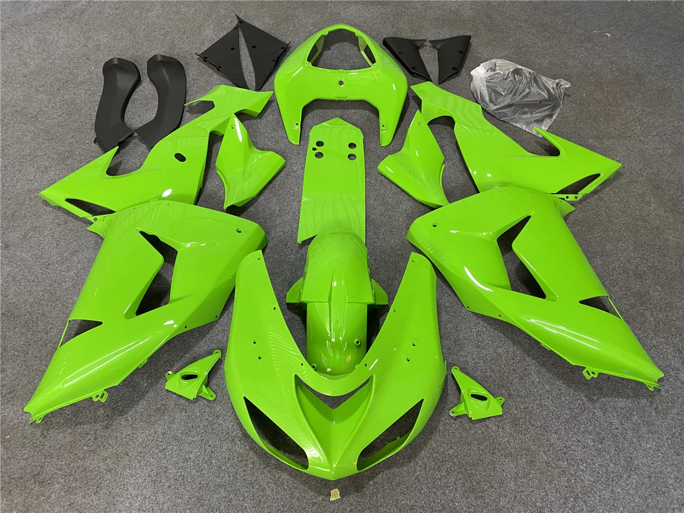 

For ZX10R ZX-10R 2006 2007 Motorcycle Plastic Fairing Kit, zx-10r 06 07 ABS Fairing Black Green