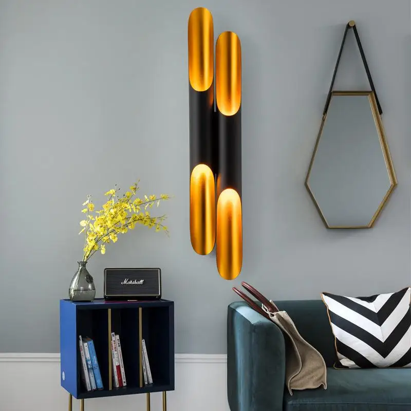 Внутренние настенные светильники алюминиевая трубка вверх и вниз задний