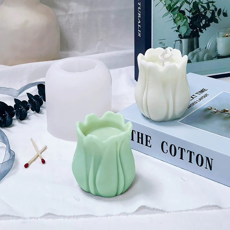 

3D Tulip Candle Mold Handmade DIY Flower Soap Silicone Mold Cake Silicone Mold