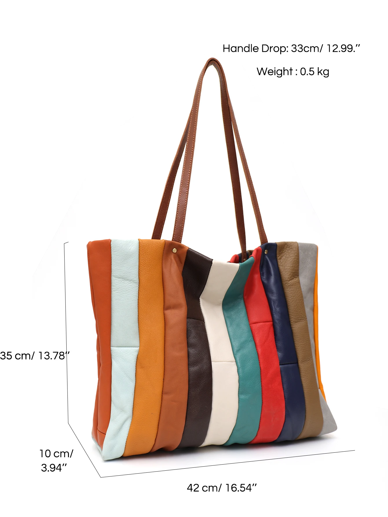 SC Women Large Capacity Tote Genuine Leather Laptop Shoulder Handbag Unique Design Colorful Cow skin Patchwork Purse Shopper Bag