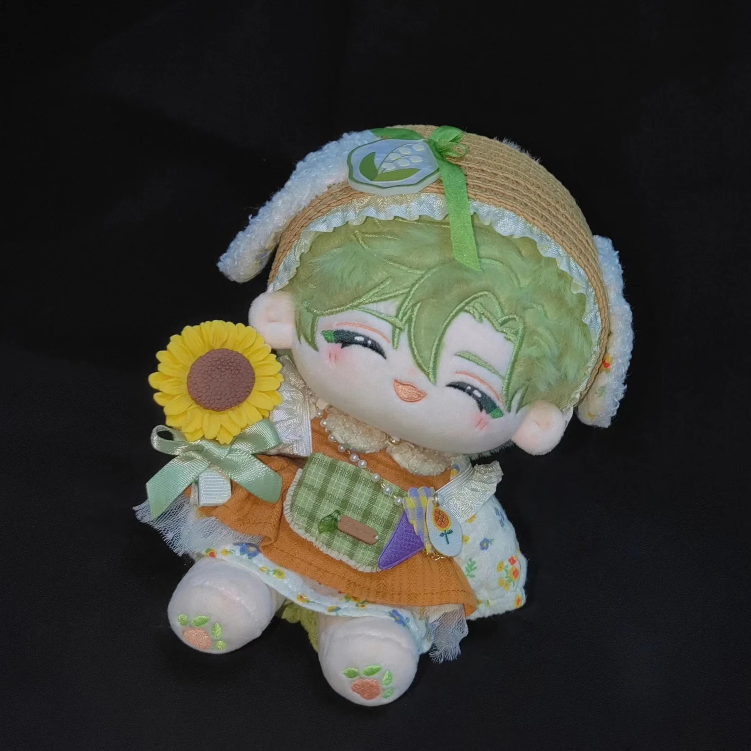 

Плюшевые куклы для косплея, зеленые волосы монстра, плюшевые хлопковые куклы, смены одежды в стиле аниме, подарок на рождество, 20 см