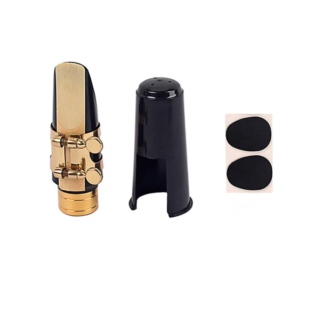 

Clarinet Mouthpiece with Plastic Cover Reed Child Beginners Ligature Fastener Metal Buckle Saxophone Instrument Parts