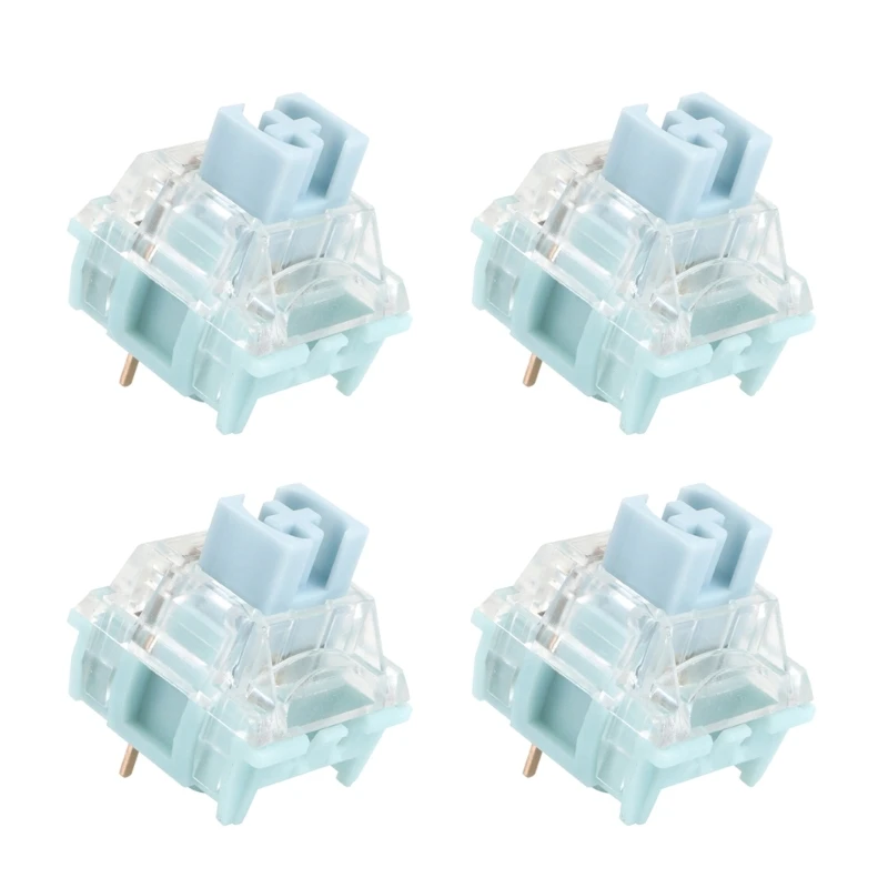 

10/4Pcs TTC Silent Bluish White Switches for Mechanical Keyboard for Backlit Mechanical Keyboard 42g 3pins E65C