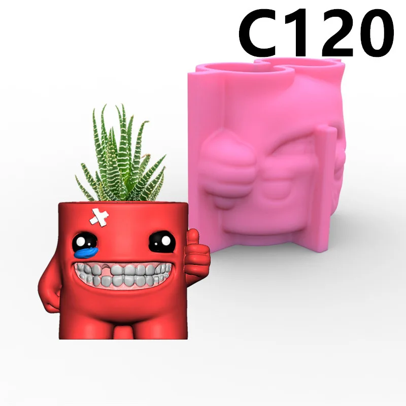 

Come On Strong Kid Succulent Flower Pot Pen Holder Silicone Mold Gypsum form Scented Stone Ornaments Homemade Handicraft