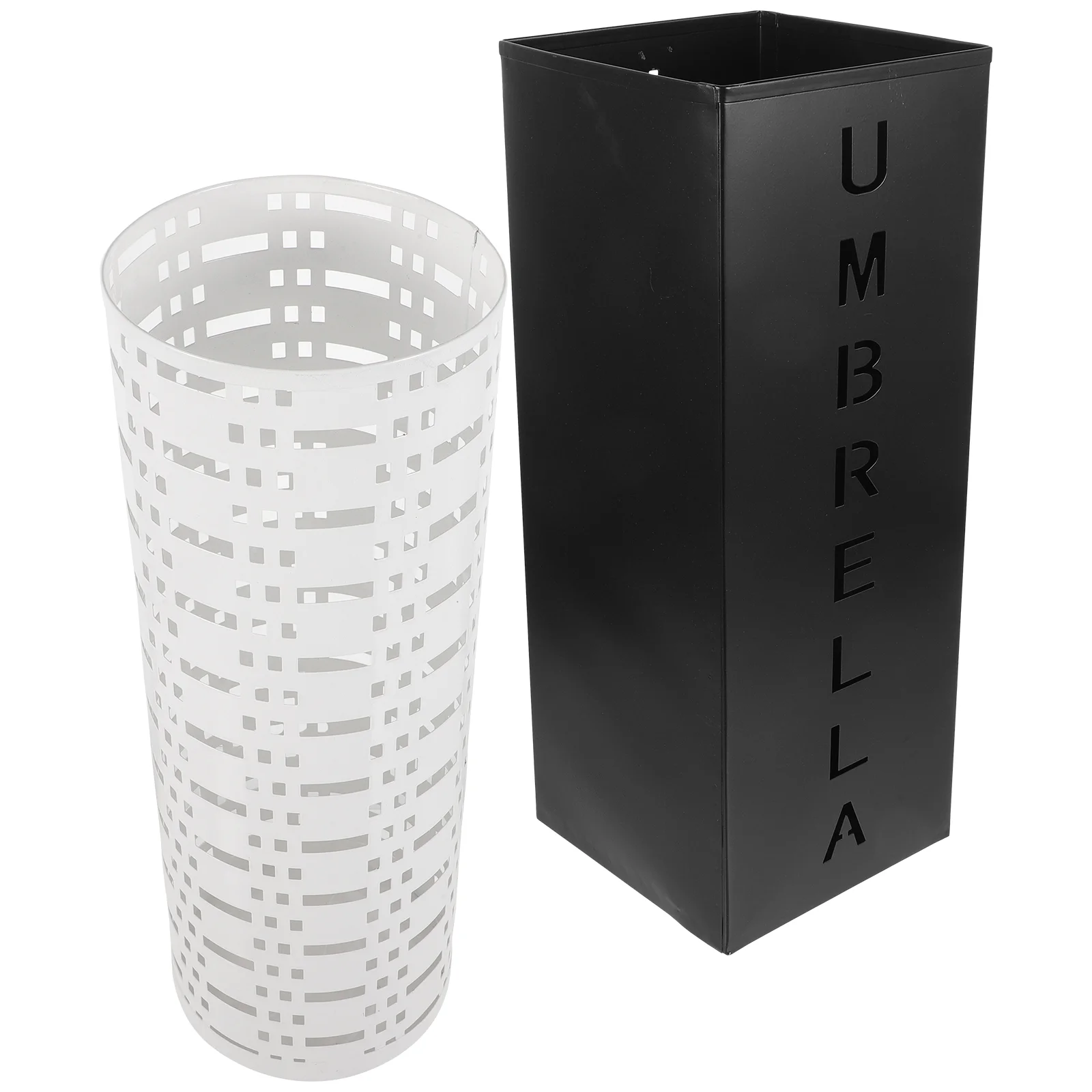 

2 Pcs Umbrella Storage Bucket Hotel Holder Umbrellas Hall Shelf Stand Indoor Classroom Folding Rack Arnold Palmer Rain