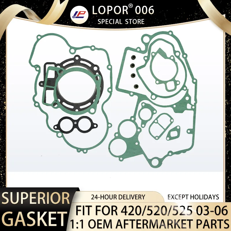 LOPOR-juego completo de juntas de cubierta de generador de arranque de embrague de cilindro de motor de motocicleta, 95,3mm, para 450, 520, 525, 2003-2006