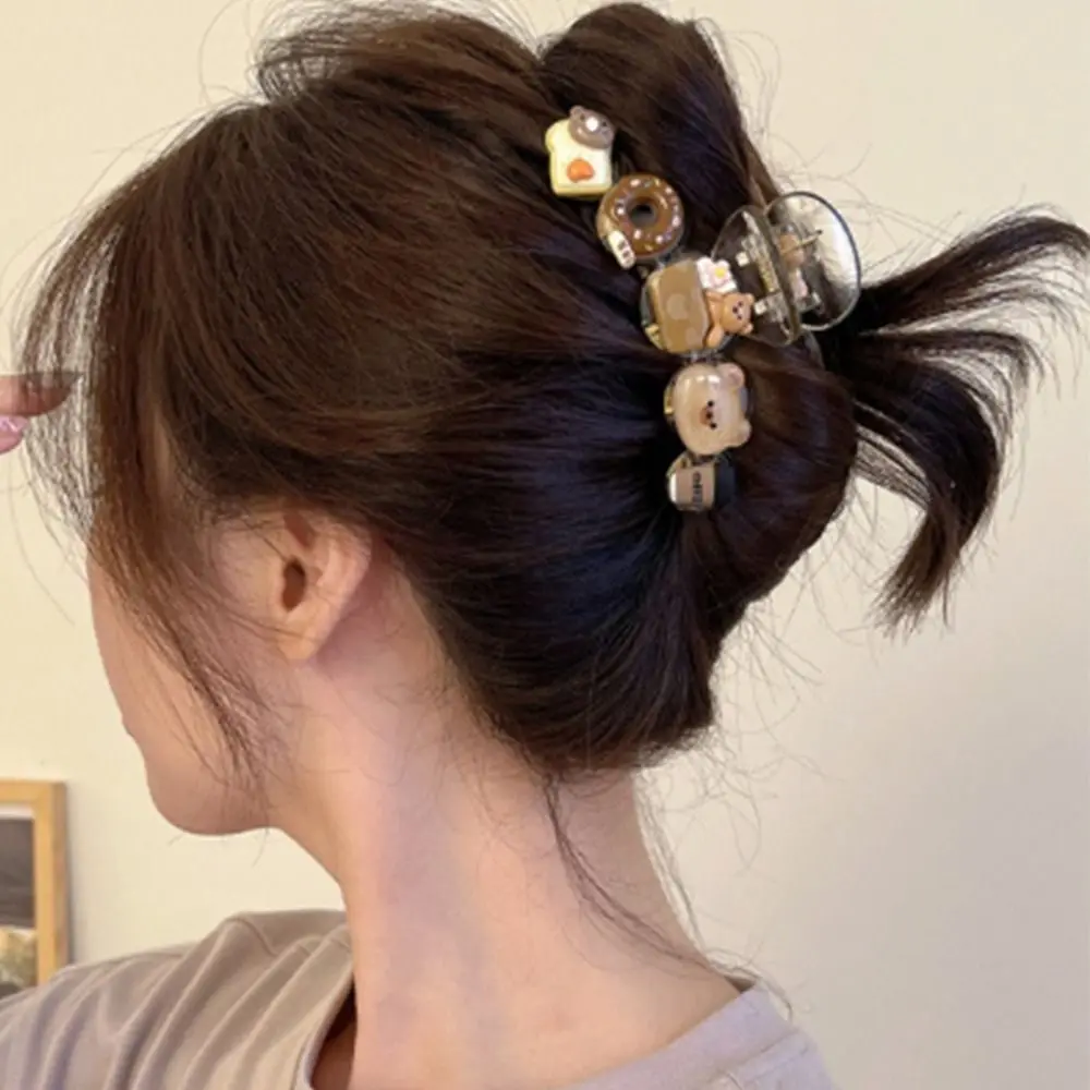 Модное мультяшное печенье коготь для волос медведь пластиковый корейский стиль