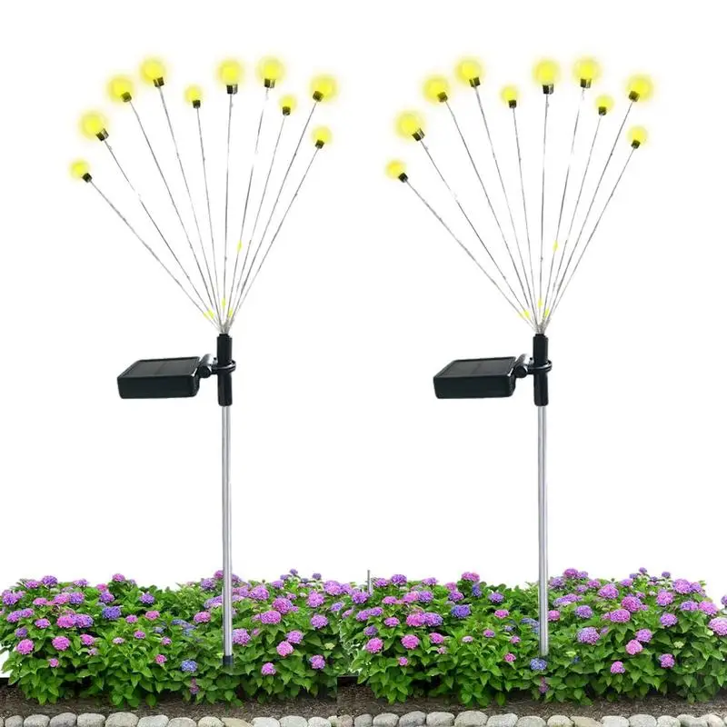 

Фонари светлячков на солнечной батарее, автоматическое выключение, 2 шт., водонепроницаемые декоративные светильники на солнечной батарее ...